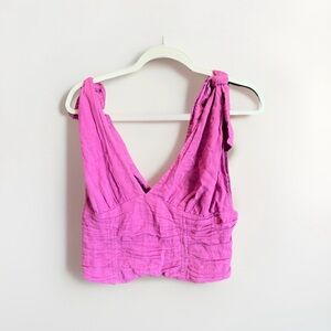 Free People Fuchsia Sleeveless Blouse